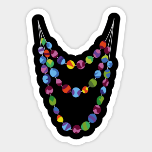 Necklace Tee, Catenary Curves Sticker